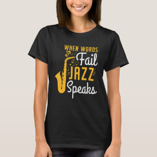 T-shirt Jazz Pour Saxophone Instrument Femmes Jeunes Et Ho