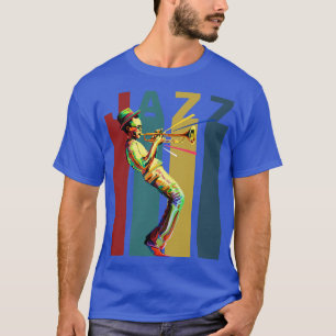 T-shirt Jazz Retro design avec un jazz trumpet player 1