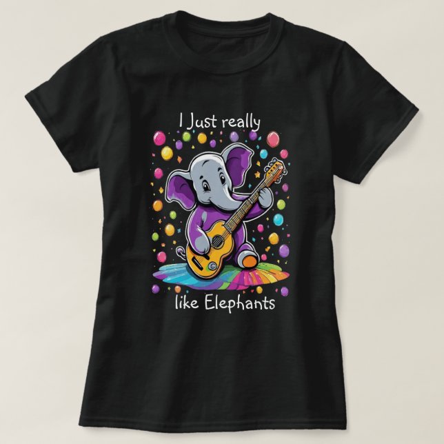 T-shirt Jazzy Elephant Serenade Anniversaire (Design devant)