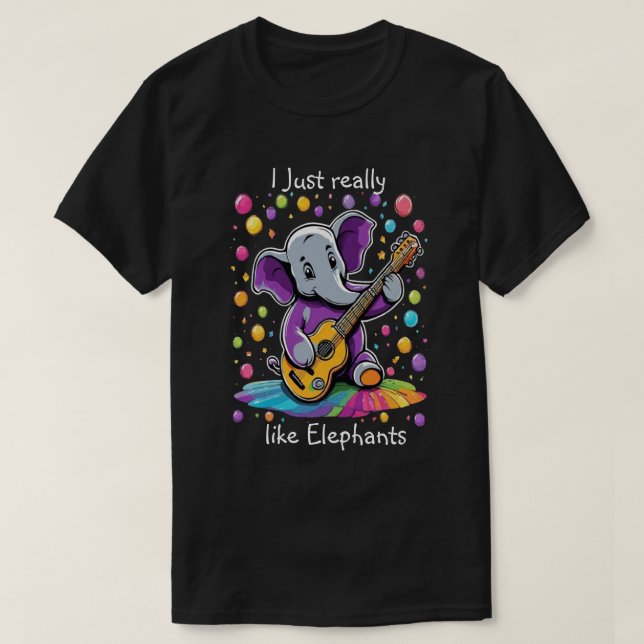 T-shirt Jazzy Elephant Serenade Anniversaire (Design devant)