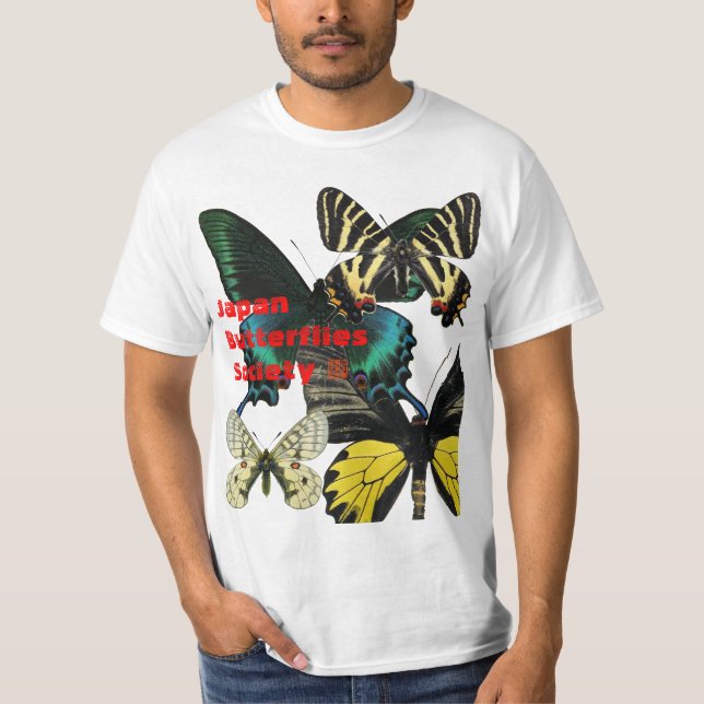 T-SHIRT JBS ミヤマカラスアゲハ キシタアゲハ ウスバキチョウ ギフチョウ (Devant)