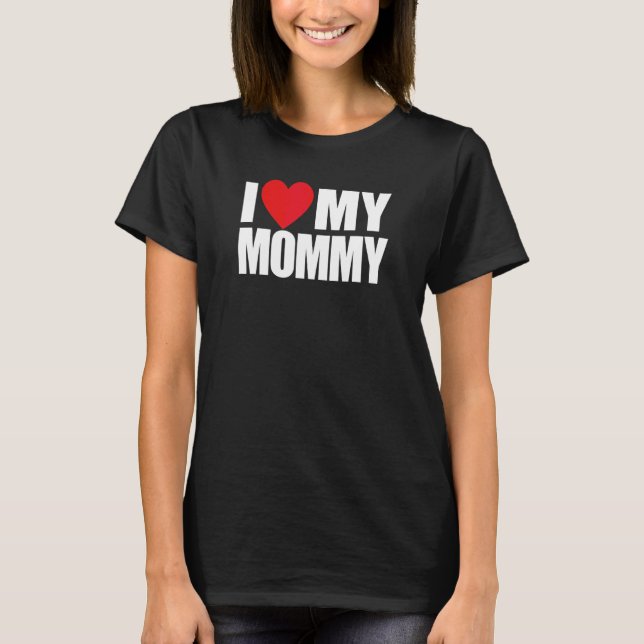 T-shirt J'Coeur Ma maman Fête des Mères Amour Enfants Garç (Devant)