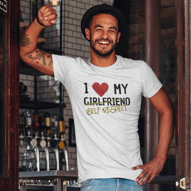 T-shirt J'Coeur Ma Petite Amie Respecte-Moi Feu de rupture (Créateur téléchargé)