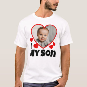 T-shirt J'Coeur Mon Fils Lumière Photo Personnalisée