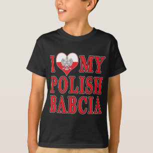 T-shirt J'Coeur Mon Polonais Babcia