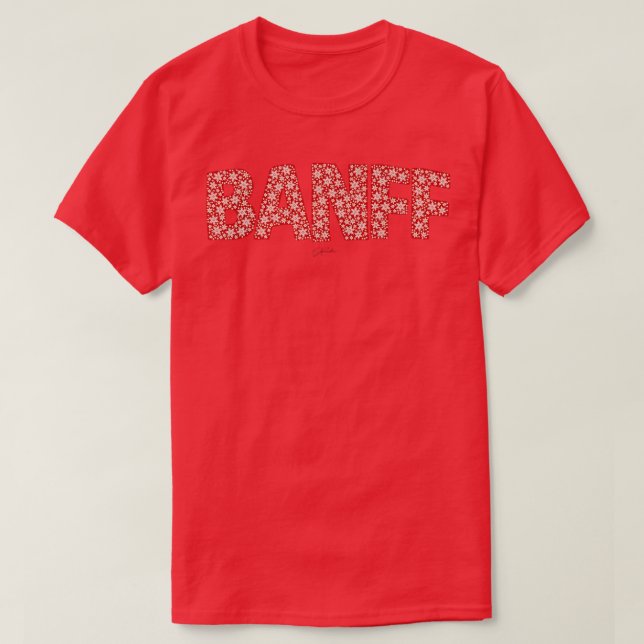 T-shirt JCombs Banff, Canada, Flocons de neige  (Design devant)