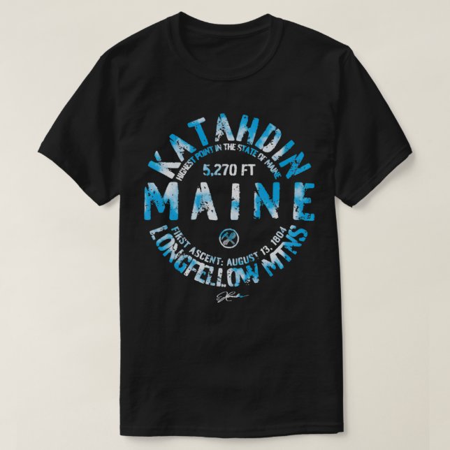 T-shirt JCombs Katahdin, Maine (Design devant)