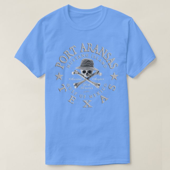 T-shirt JCombs Port Aransas, Teas, Ancient Angler, Fishing (Design devant)