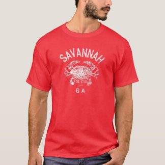 T-shirt Jcombs : Savannah, GA, Crabe bleu de l'Atlantique