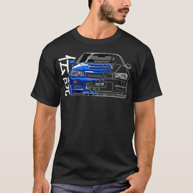 T-shirt JDM Legend Retro Gaming Racecar Tuning Car (Devant)
