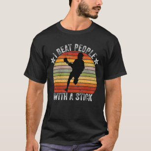 T-shirt Je Bats Les Gens Avec Un Bâton Drôle Hommes Femmes