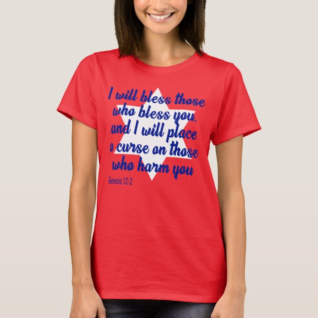 T-shirt Je bénirai ceux qui vous bénissent (Devant)