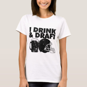 T-shirt Je Bois et Ébauche drôle Imaginaire Football tiran