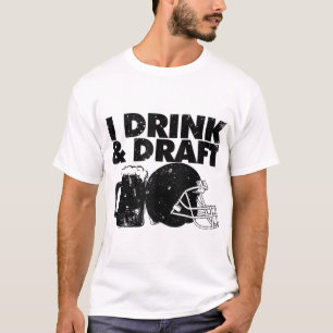 T-shirt Je Bois et Ébauche drôle Imaginaire Football tiran