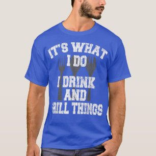 T-shirt Je Bois Et Grill Thèmes Drôle Cuisinier Cuisine G