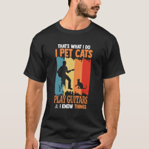 T-shirt Je Caresse Les Chats Qui Jouent Des Guitares Musiq