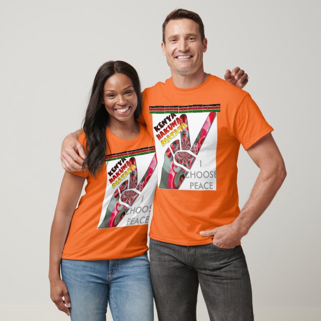 T-shirt Je choisis la paix mon pays est le Kenya (Unisexe)