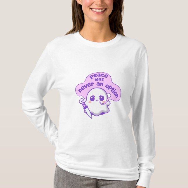 T-shirt Je Choisis Violence Ghost Funny Sketch (Devant)