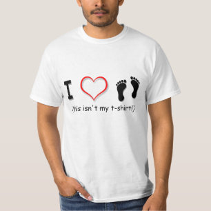 T-shirt Je (coeur) aime les pieds