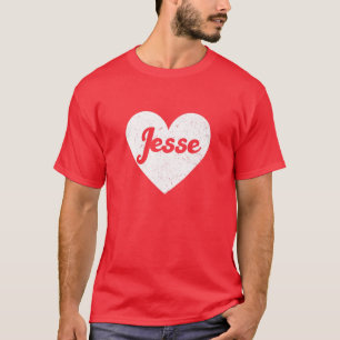 T-shirt Je Coeur Jesse - Premiers Noms Et Coeurs, J'Aime J