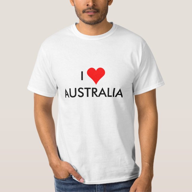 T-shirt je coeur l'australie (Devant)