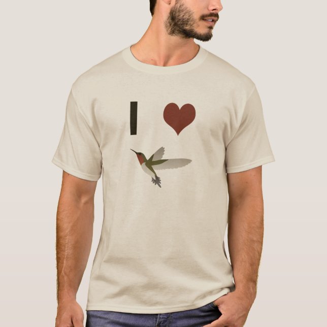 T-shirt Je coeur les colibris (Devant)