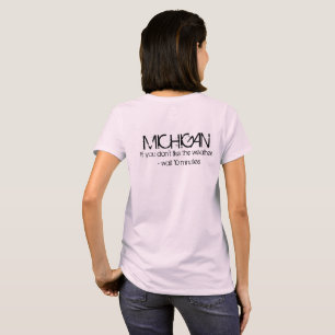 T-shirt Je coeur les Grands Lacs, humour du Michigan