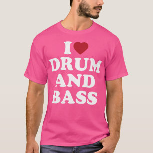 T-shirt Je Coeur Tambour Et Basse
