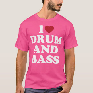 T-shirt Je Coeur Tambour Et Basse