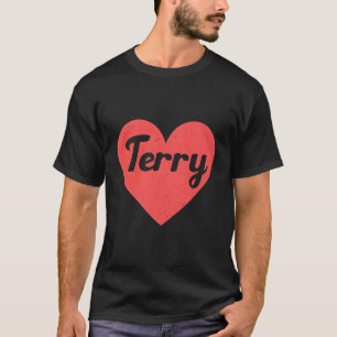 T-shirt Je Coeur Terry - Premiers Noms Et Coeurs J'Aime Te