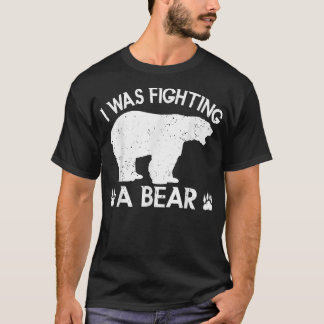 T-shirt Je combattais un ours Broken Leg Bear pour les hom