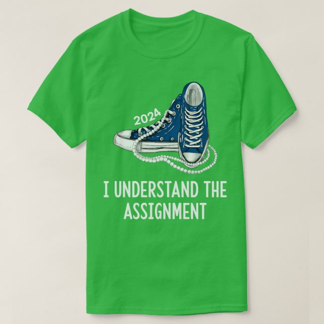 T-shirt Je comprends l'affectation Baskets et perles Ka (Design devant)