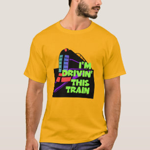 T-shirt Je conduis ce train Mens Gold 
