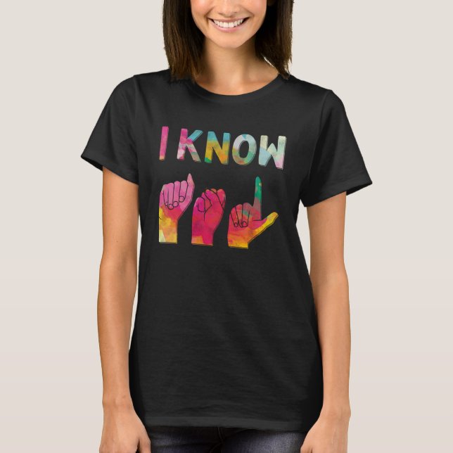 T-shirt Je connais ASL Language American Sign (Devant)