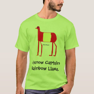 T-shirt Je connais le lama de capitaine Rainbow