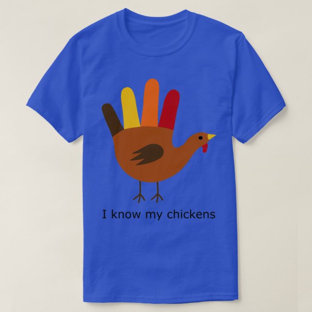 T-shirt Je connais mes poulets (Design devant)