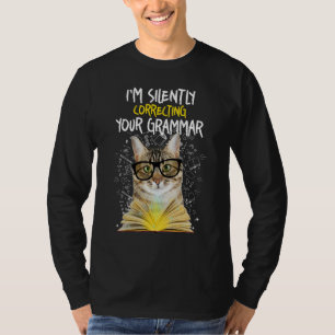 T-shirt Je Corrige Silencieusement Votre Grammaire - Cat E