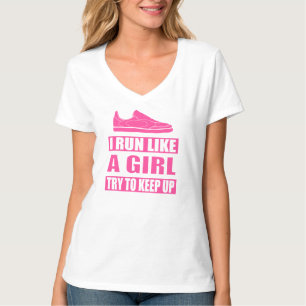 T-shirt Je cours comme une fille