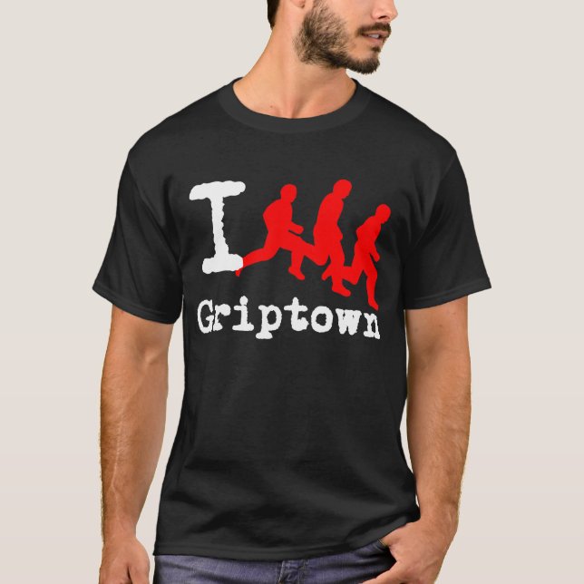 T-shirt Je cours Griptown par : Tee - shirt de Durty (Devant)