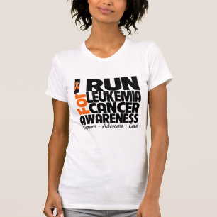 T-shirt Je cours pour la conscience de Cancer de leucémie