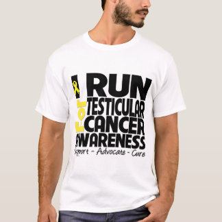 T-shirt Je cours pour la conscience de cancer du testicule
