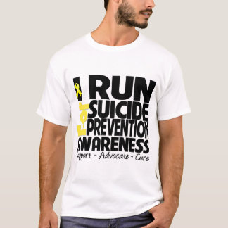 T-shirt Je cours pour la conscience de prévention de