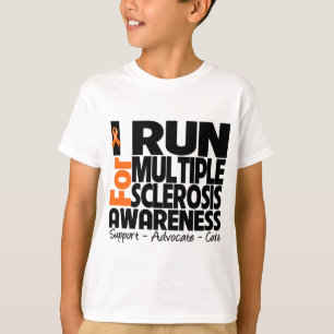 T-shirt Je cours pour la conscience de sclérose en plaque