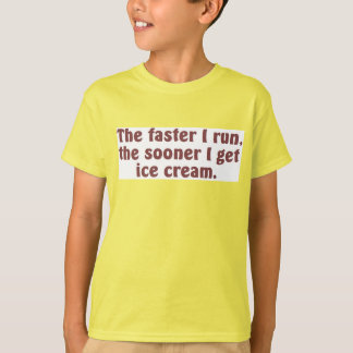 T-shirt Je cours pour la glace