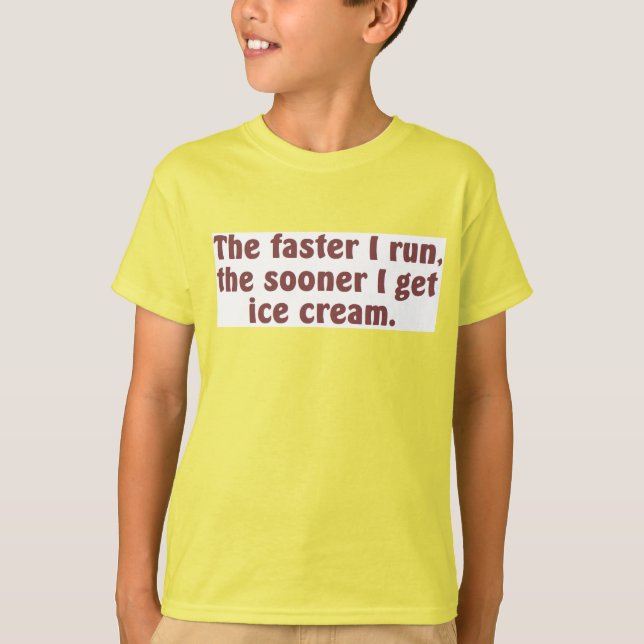 T-shirt Je cours pour la glace (Devant)