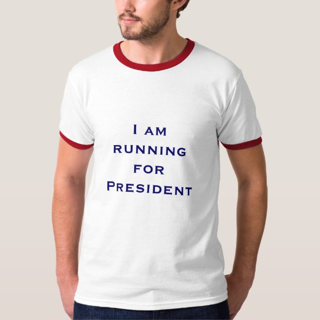T-shirt Je cours pour le président (Devant)