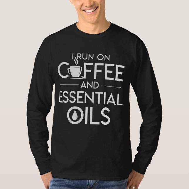 T-shirt Je Cours Sur Café Et Huiles Essentielles Café Esse (Devant)