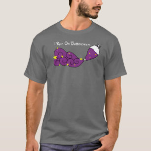 T-shirt Je cours sur la chemise d'obscurité de Buttercrea