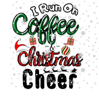 T-shirt Je cours sur le café et la fête de Noël