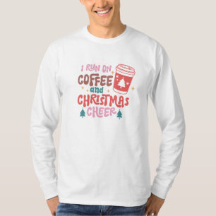 T-shirt Je cours sur le café et la fête de Noël